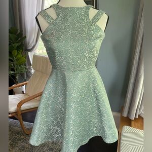 Girl’s Turquois Floral Dress | Size 10
